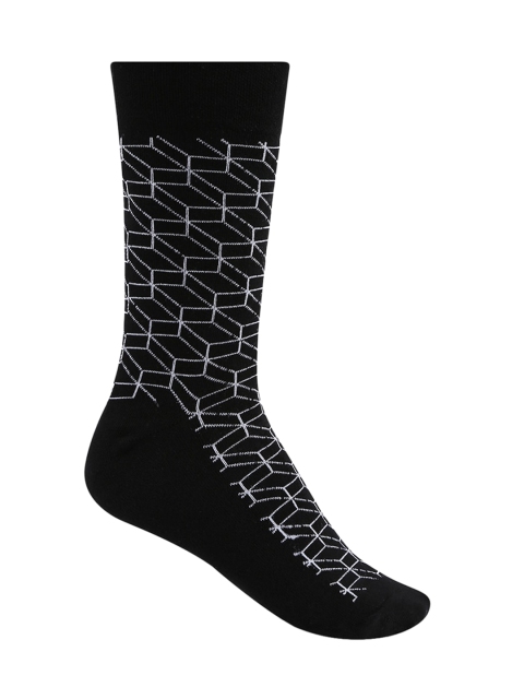

RICHARD PARKER by Pantaloons Men Black & White Patterned Calf-Length Socks