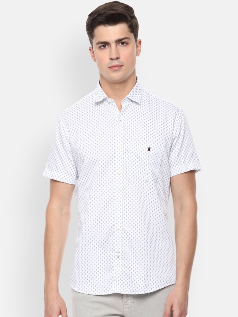 

Louis Philippe Sport Men White Slim Fit Printed Casual Shirt