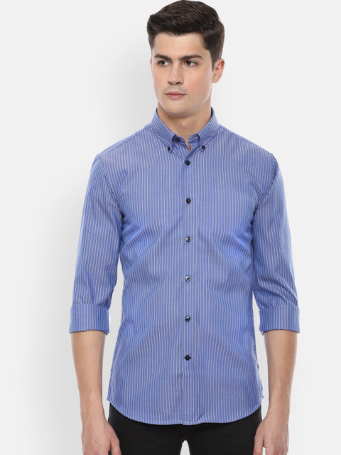 

Louis Philippe Sport Men Blue Slim Fit Striped Casual Shirt