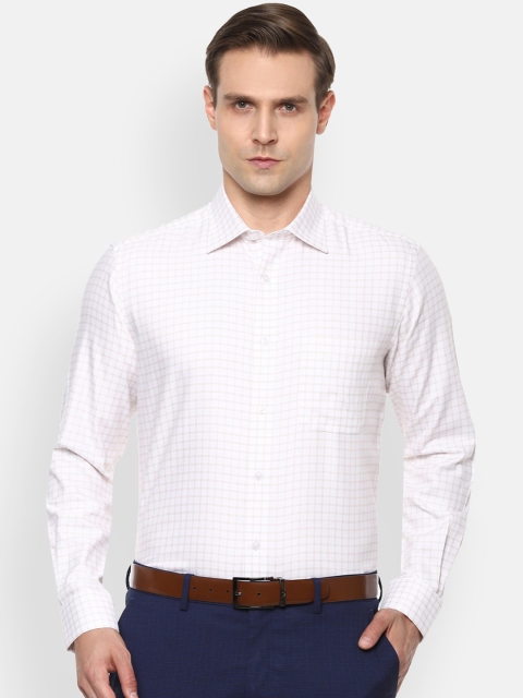 

Louis Philippe Permapress Men White Regular Fit Checked Casual Shirt
