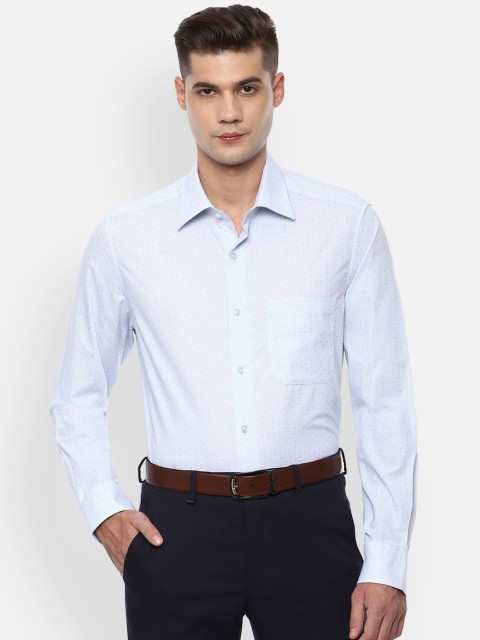 

Louis Philippe Men Blue Regular Fit Checked Casual Shirt