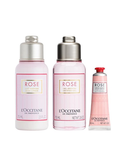 

L'Occitane en Provence Women Blooming Rose Trio Kit 180 ml, Transparent