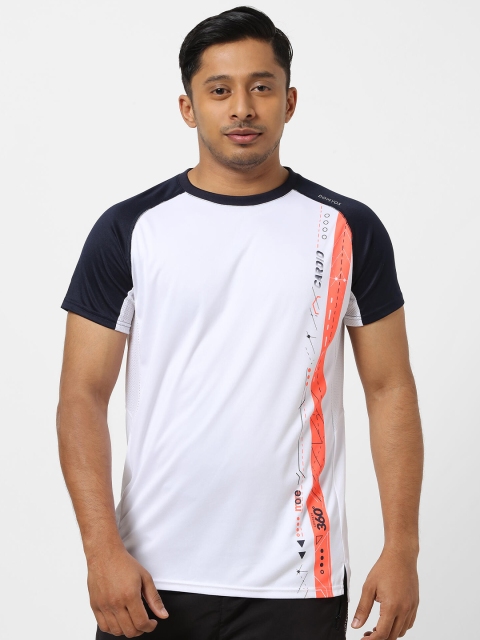 

Domyos by Decathlon Men White Printed Round Neck Regular-Fit Gym T-shirt