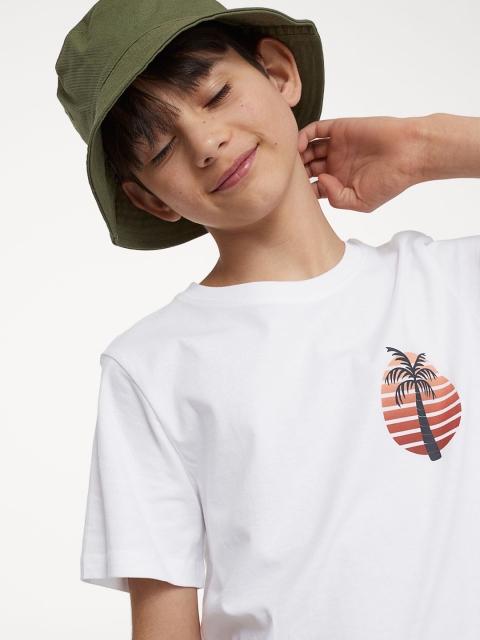 

H&M Boys 2-Pack White & Beige Printed T-shirts