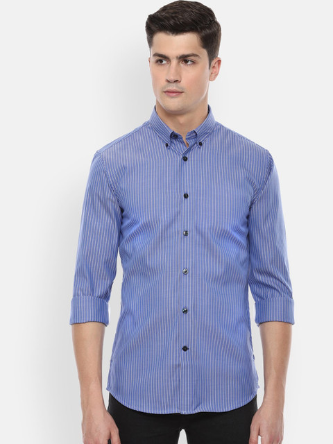 

Louis Philippe Sport Men Blue Slim Fit Striped Casual Shirt