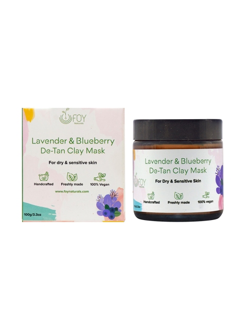 

FOY Naturals Lavender & Blueberry De-Tan Clay Mask - 75 g, Blue