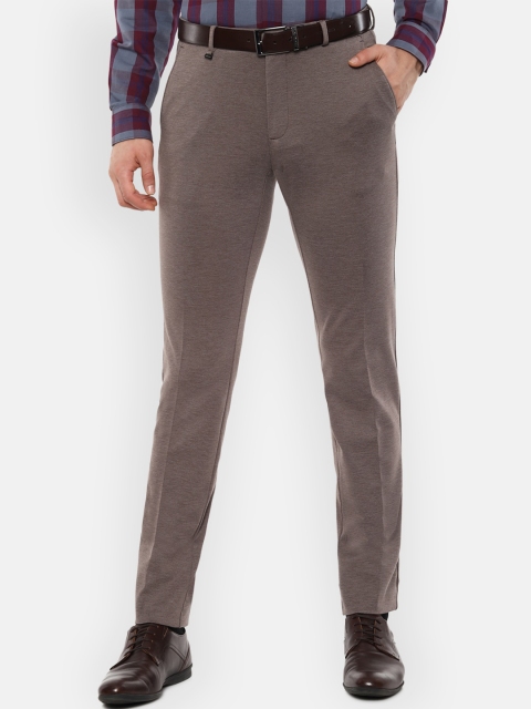 

Van Heusen Men Brown Slim Fit Solid Formal Trousers