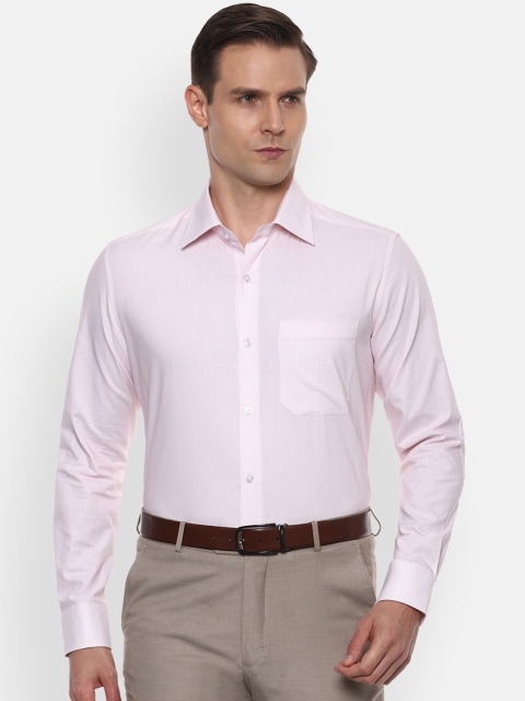 

Louis Philippe Men Pink Regular Fit Self Design Casual Shirt