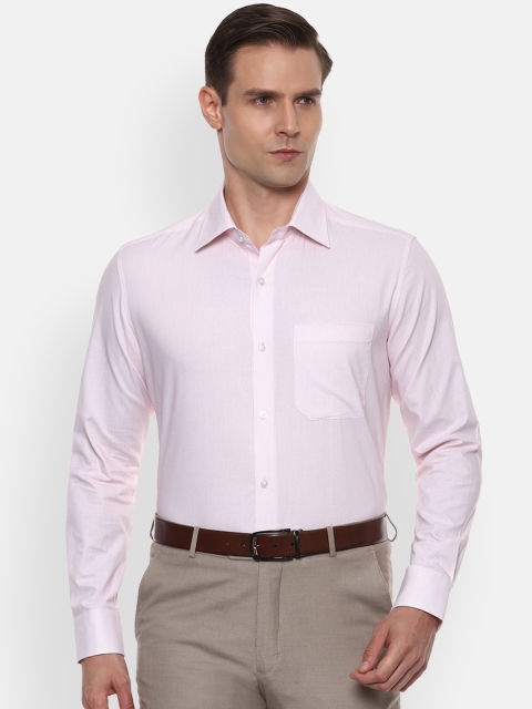 

Louis Philippe Men Pink Regular Fit Self Design Casual Shirt