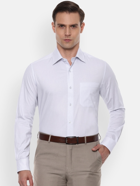 

Louis Philippe Men White Regular Fit Self Design Casual Shirt