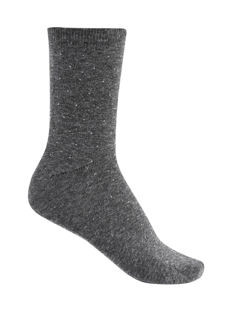 

RICHARD PARKER by Pantaloons Men Charcoal Grey & White Patterned Calf-Length Socks