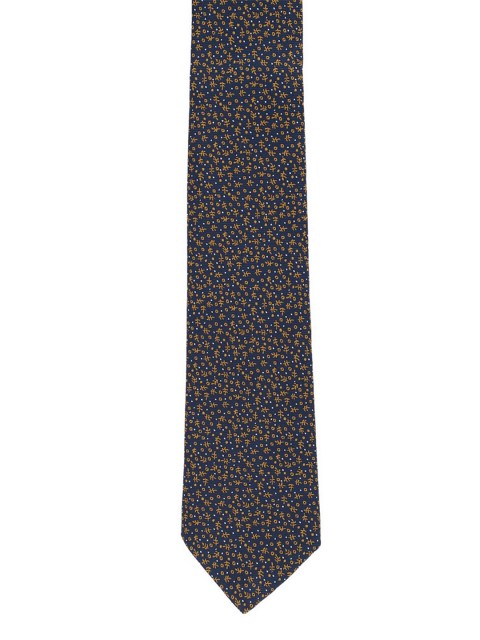 

Louis Philippe Men Navy Blue & Yellow Printed Accessory Gift Set