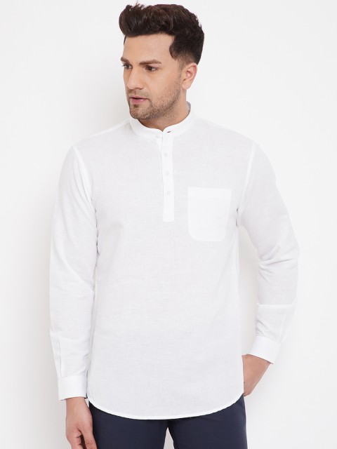 

Canary London Men White Slim Fit Solid Casual Shirt