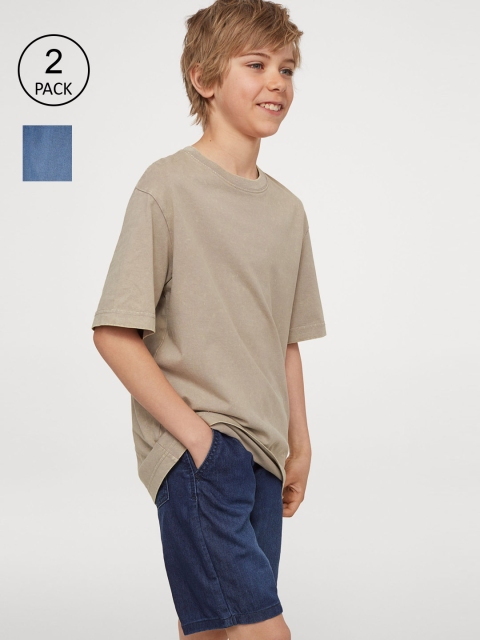 

H&M Boys Blue 2-Pack Denim Pull-On Shorts