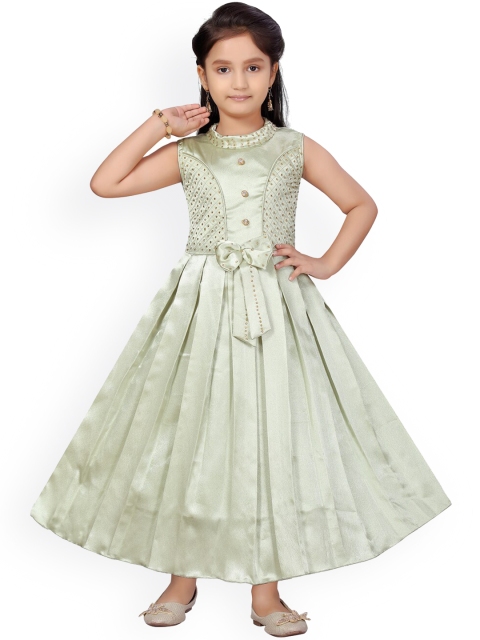 

Aarika Girls Green Embellished Fit and Flare Dress