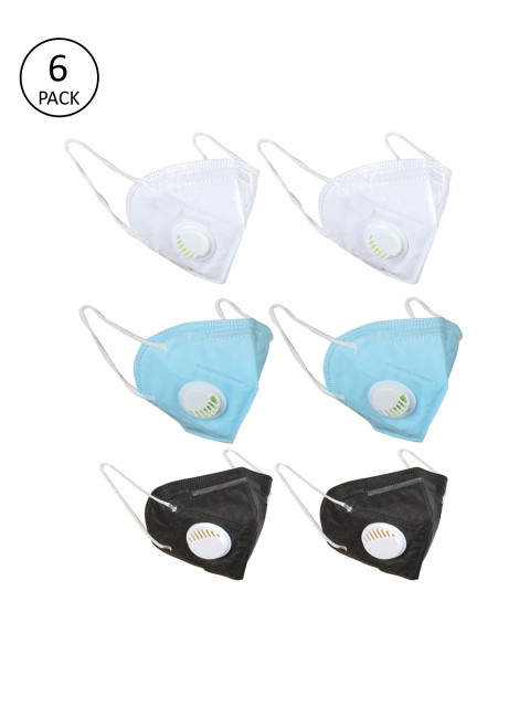 

OOMPH Pack Of 6 5-Ply Reusable Anti-Pollution KN95 Masks, White