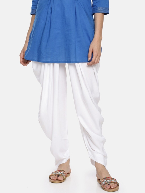 

GOLDSTROMS Women White Solid Patiala