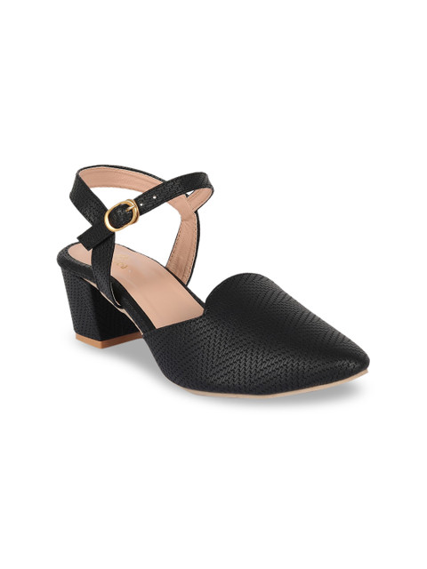 

Bella Toes Women Black Textured Block Heels