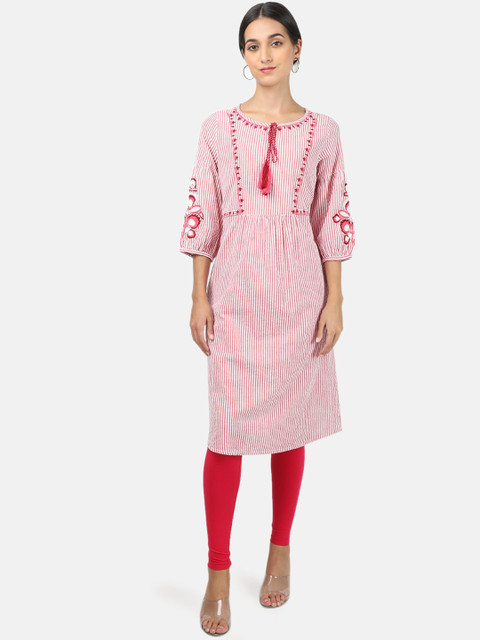 

Monte Carlo Women Pink & White Striped Tunic