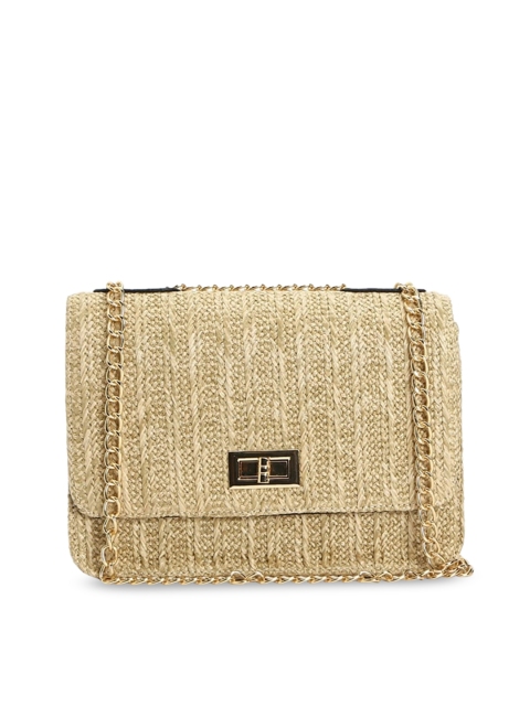 

FOREVER 21 Beige Self Design Sling Bag