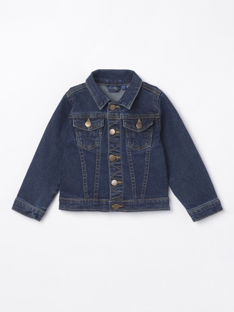 

Juniors by Lifestyle Boys Blue Solid Denim Jacket