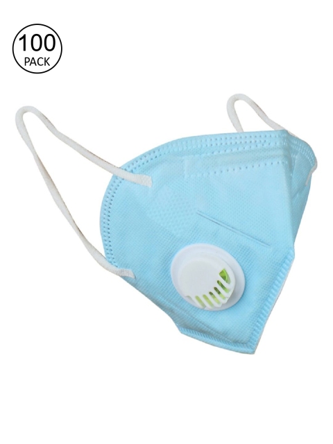 

OOMPH Unisex Pack Of 100 Blue 5-Ply Reusable Anti-Pollution KN95 Masks