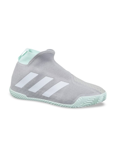 ADIDAS Men Grey Textile Barricade M Tennis Shoes