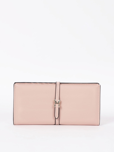 

Ginger by Lifestyle Women Pink & Black Solid Two Fold Wallet