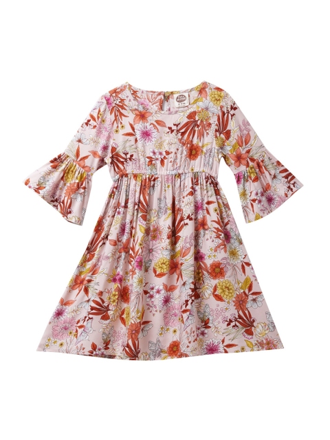 

Cub McPaws Girls Pink Printed Fit and Flare Dress