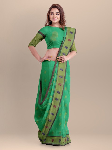 

APCO Green & Golden Venkatgiri Pure Cotton Woven Design Saree