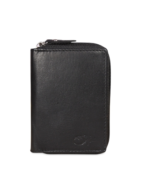 

Style SHOES Unisex Black Solid Card Holder