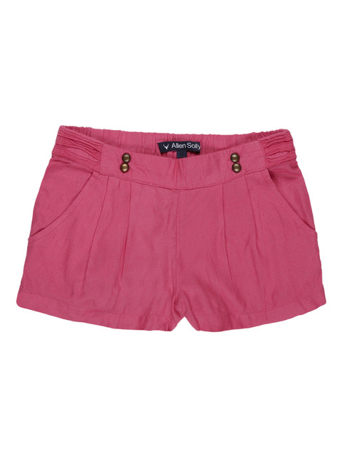 

Allen Solly Junior Girls Pink Solid Regular Fit Pure Cotton Hot Pants