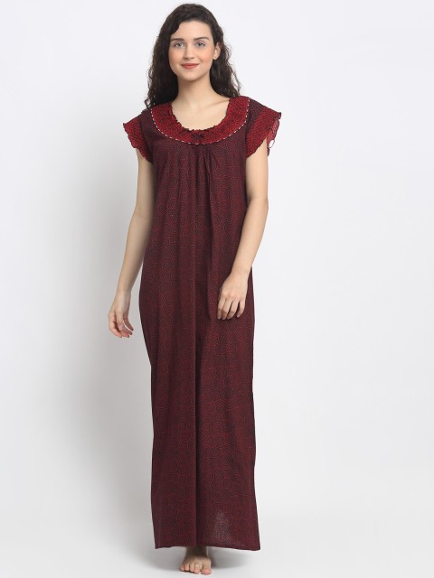 

Secret Wish Women Black Printed Nighty