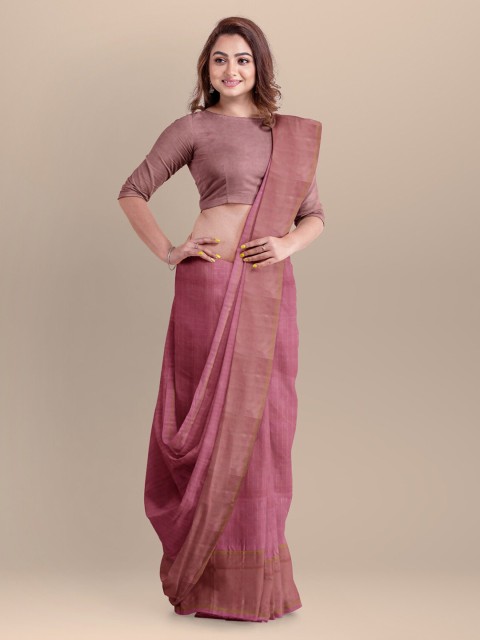

APCO Pink Pure Cotton Printed Venkatgiri Saree