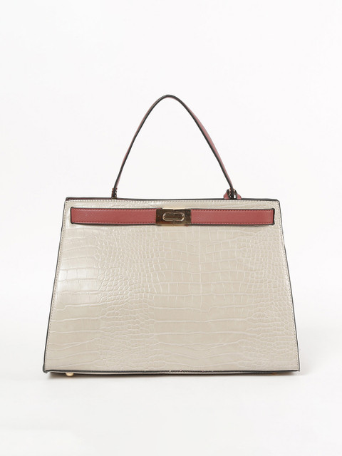 

CODE by Lifestyle Gunmetal-Toned Solid Handheld Bag, Metallic