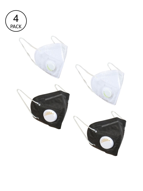 

OOMPH Unisex Pack Of 4 5-Ply Reusable Anti-Pollution KN95 Face Masks, White