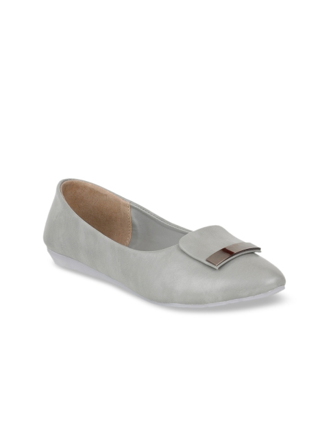 

ELLE Women Grey Solid Ballerinas