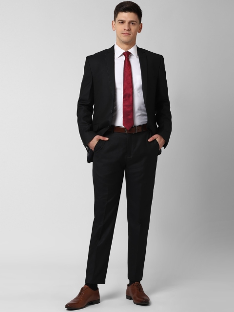 

Peter England Men Black Solid Slim-Fit Single-Breasted Two-Piece Formal Suit