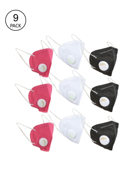 

OOMPH Pack Of 9 5-Ply Reusable Anti-Pollution KN95 Masks, White
