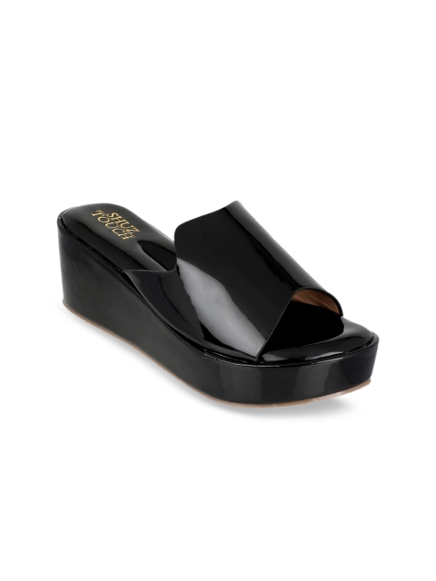 

SHUZ TOUCH Women Black Solid Wedges