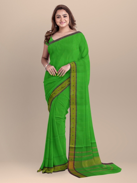 

APCO Green Pure Cotton Solid Venkatgiri Saree