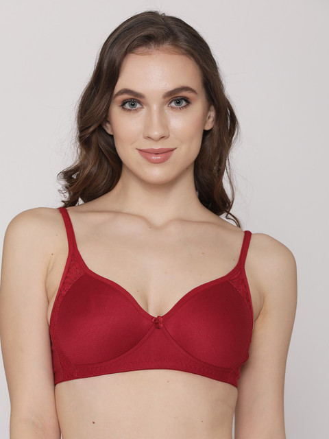 

Kalyani Maroon Solid Non-Wired Non Padded Everyday Bra 100013