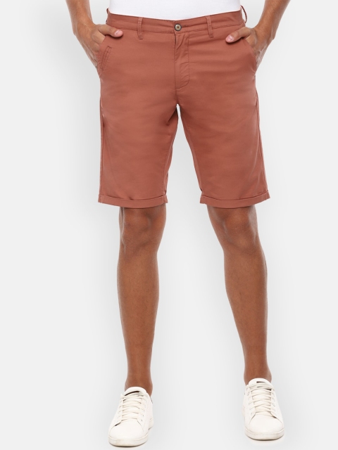 

Louis Philippe Sport Men Brown Solid Slim Fit Regular Shorts