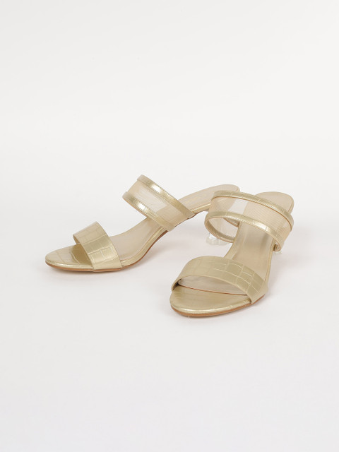 

CODE by Lifestyle Women Gold-Toned Textured Sandals
