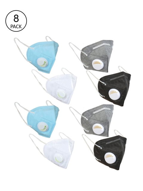 

OOMPH Unisex Pack Of 9 5-Ply Reusable Anti-Pollution KN95 Masks, White