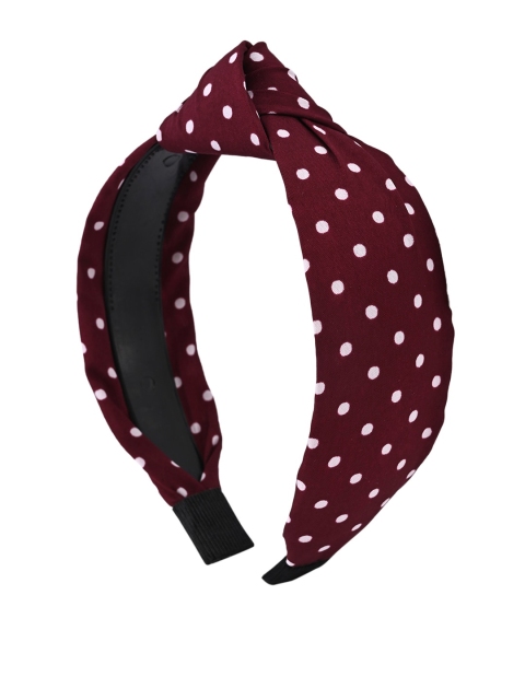 

BuckleUp Women Maroon Printed Hairband