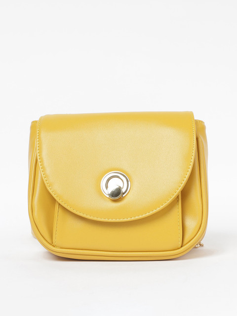 

CODE by Lifestyle Mustard Yellow Solid Sling Bag