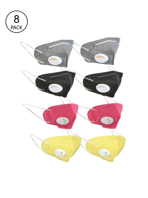 

OOMPH Unisex Pack Of 8 5-Ply Reusable Anti-Pollution KN95 Masks, Pink