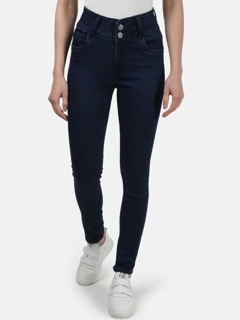 

Monte Carlo Women Blue Skinny Fit Mid-Rise Clean Look Jeans
