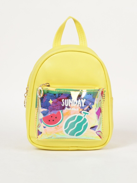

Ginger by Lifestyle Women Yellow & Red Graphic Backpacks